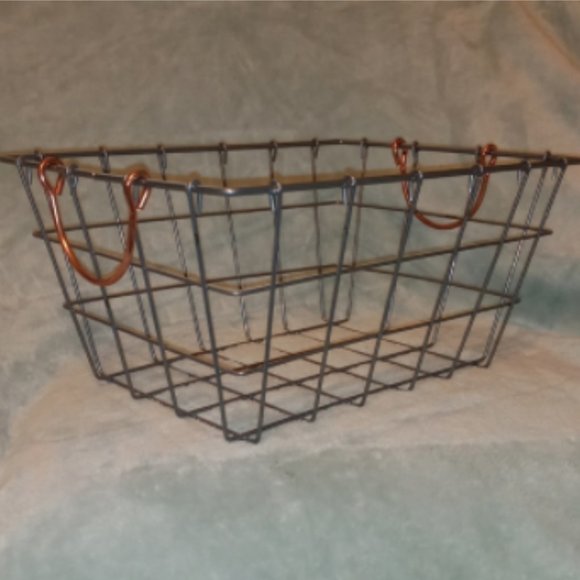 Metal Storage Basket - Farmhouse Silver & Bronze - Picture 8 of 8